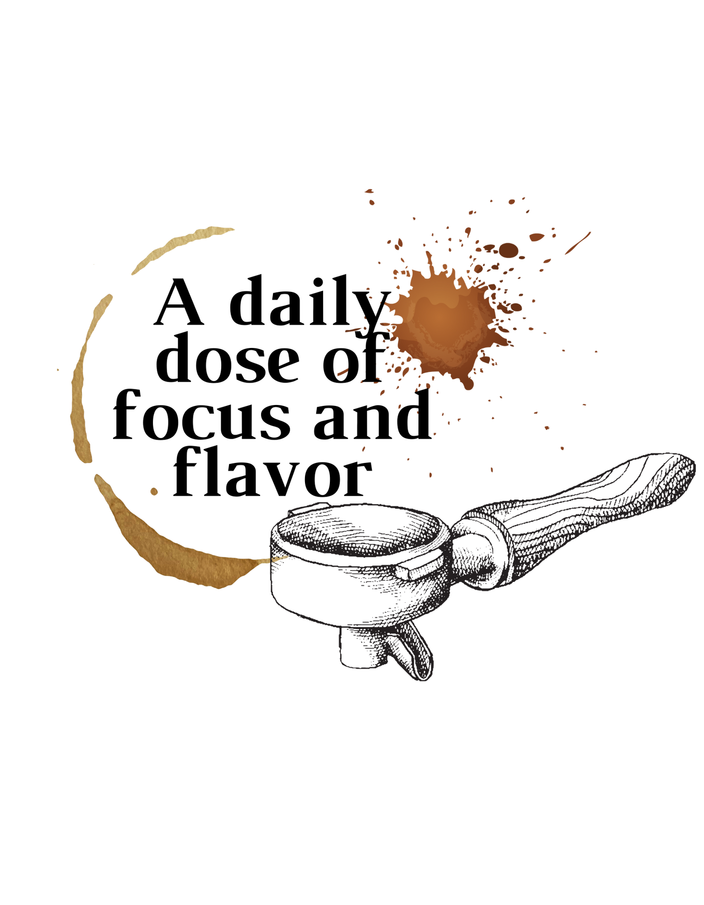 Kurzarm T-Shirt "Focus and Flavor"