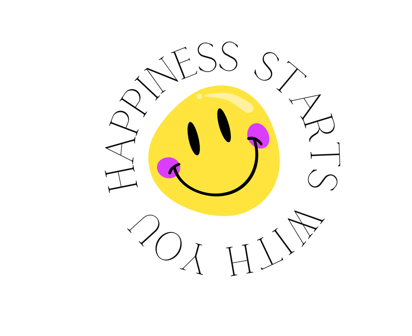 Kurzarm T-Shirt  "Happiness"