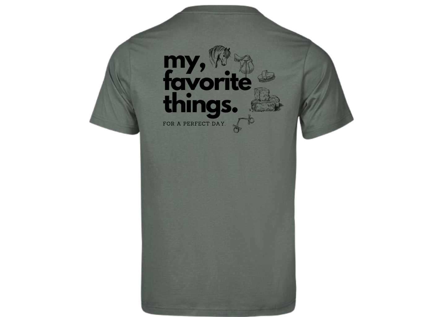 Kurzarm T-Shirt "Perfect Day Pferdefreunde"