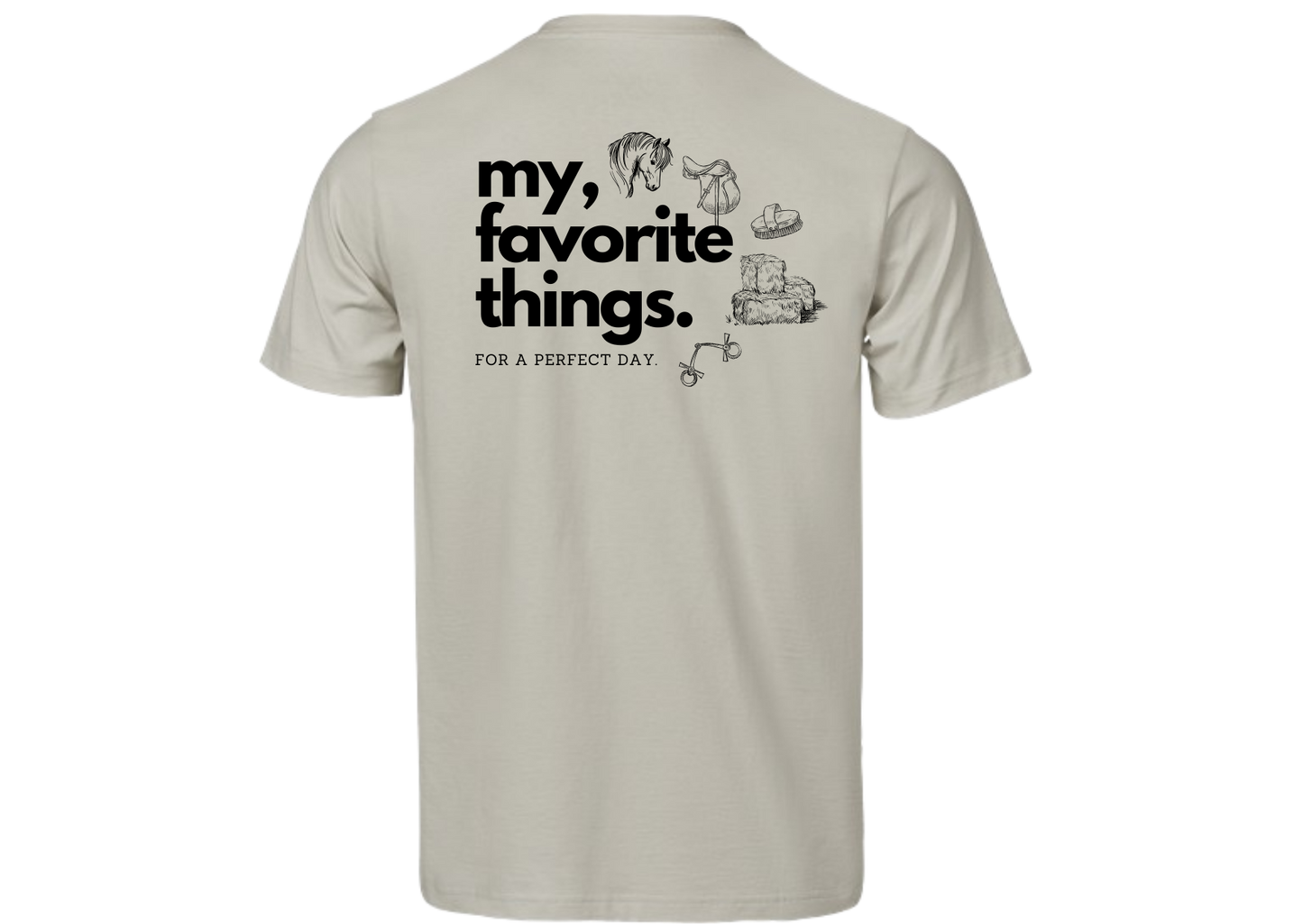 Kurzarm T-Shirt "Perfect Day Pferdefreunde"