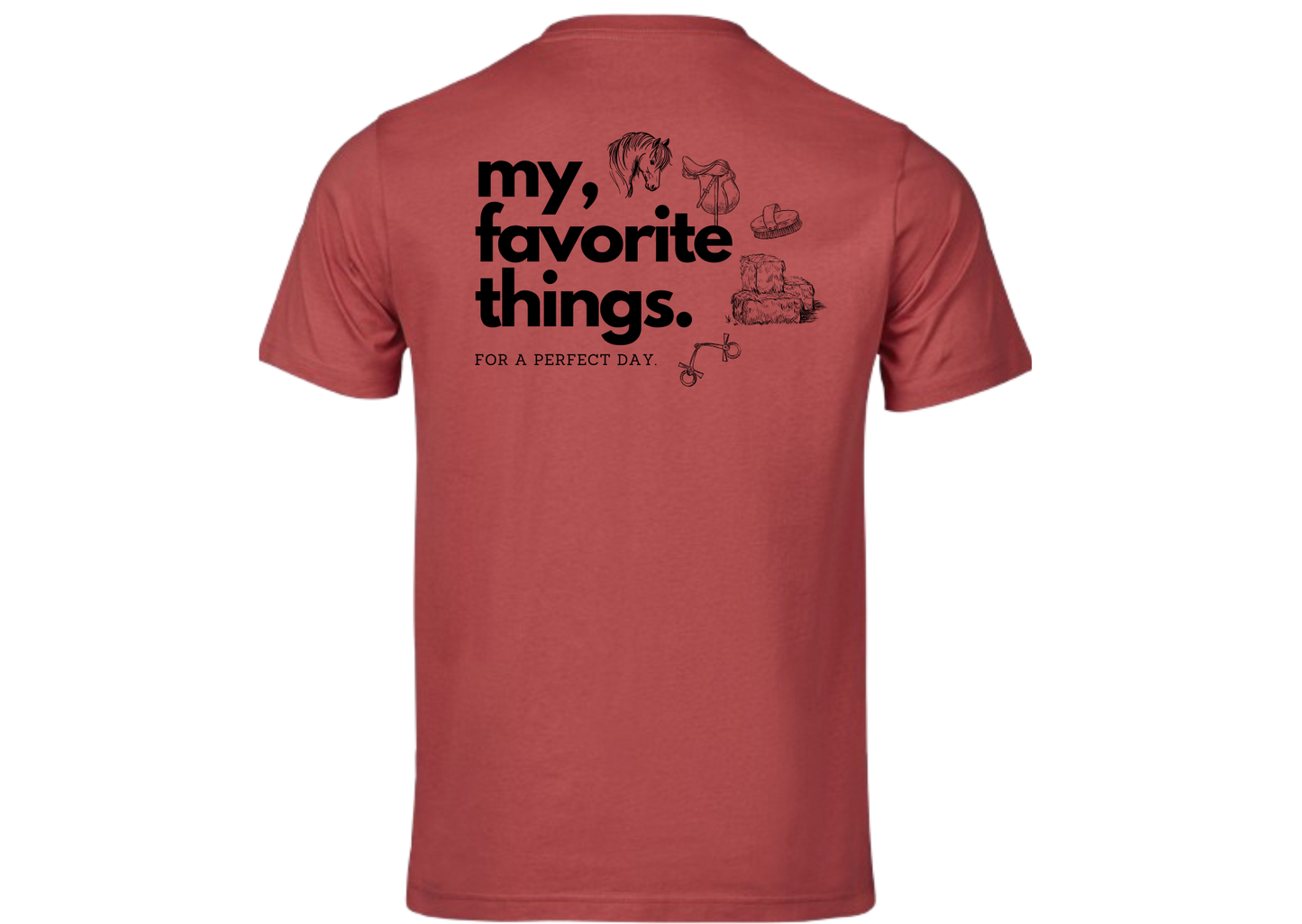 Kurzarm T-Shirt "Perfect Day Pferdefreunde"