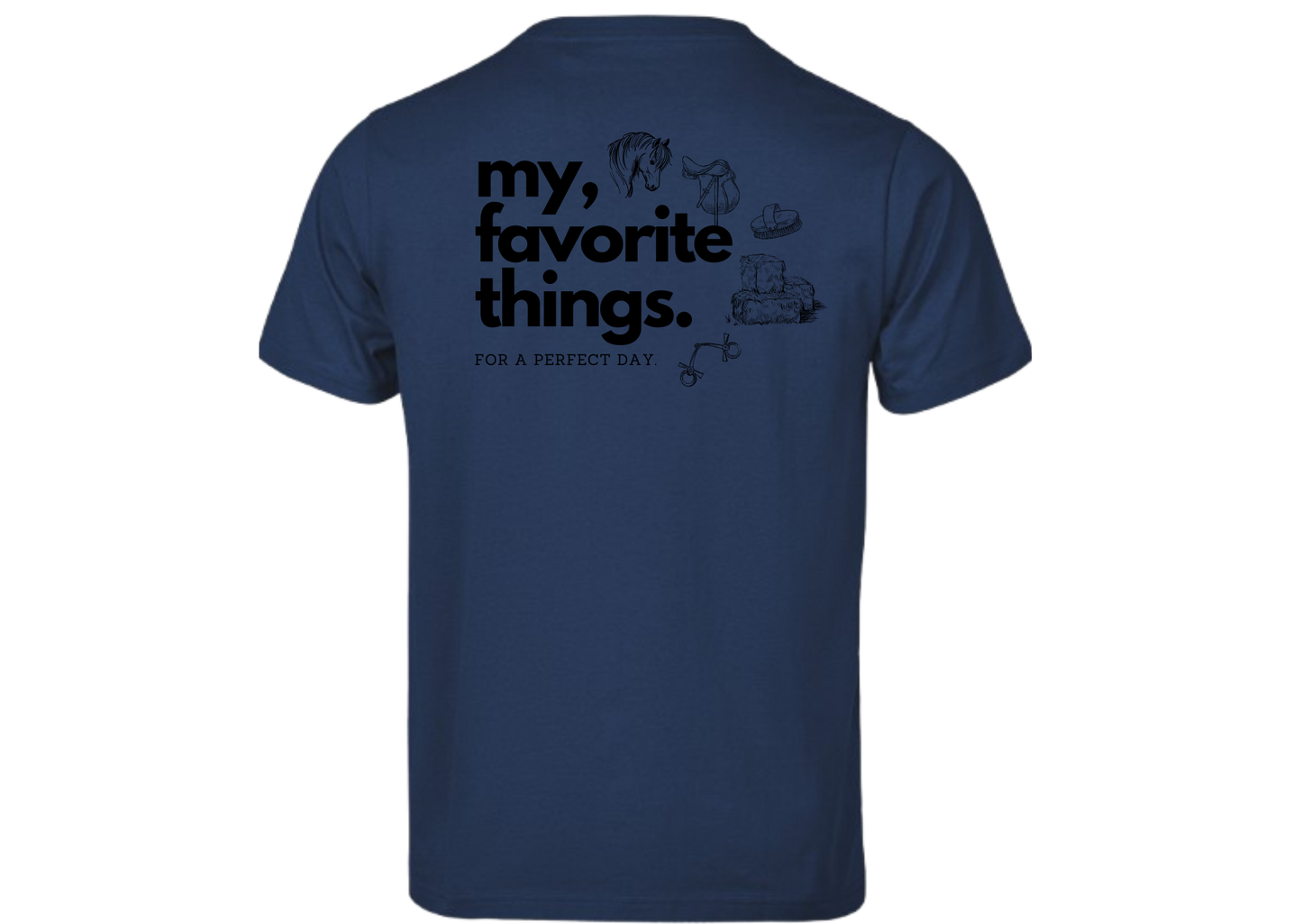 Kurzarm T-Shirt "Perfect Day Pferdefreunde"