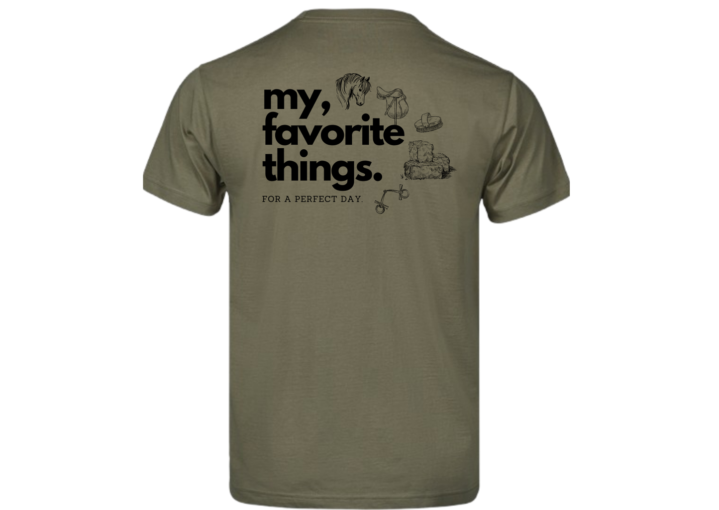 Kurzarm T-Shirt "Perfect Day Pferdefreunde"