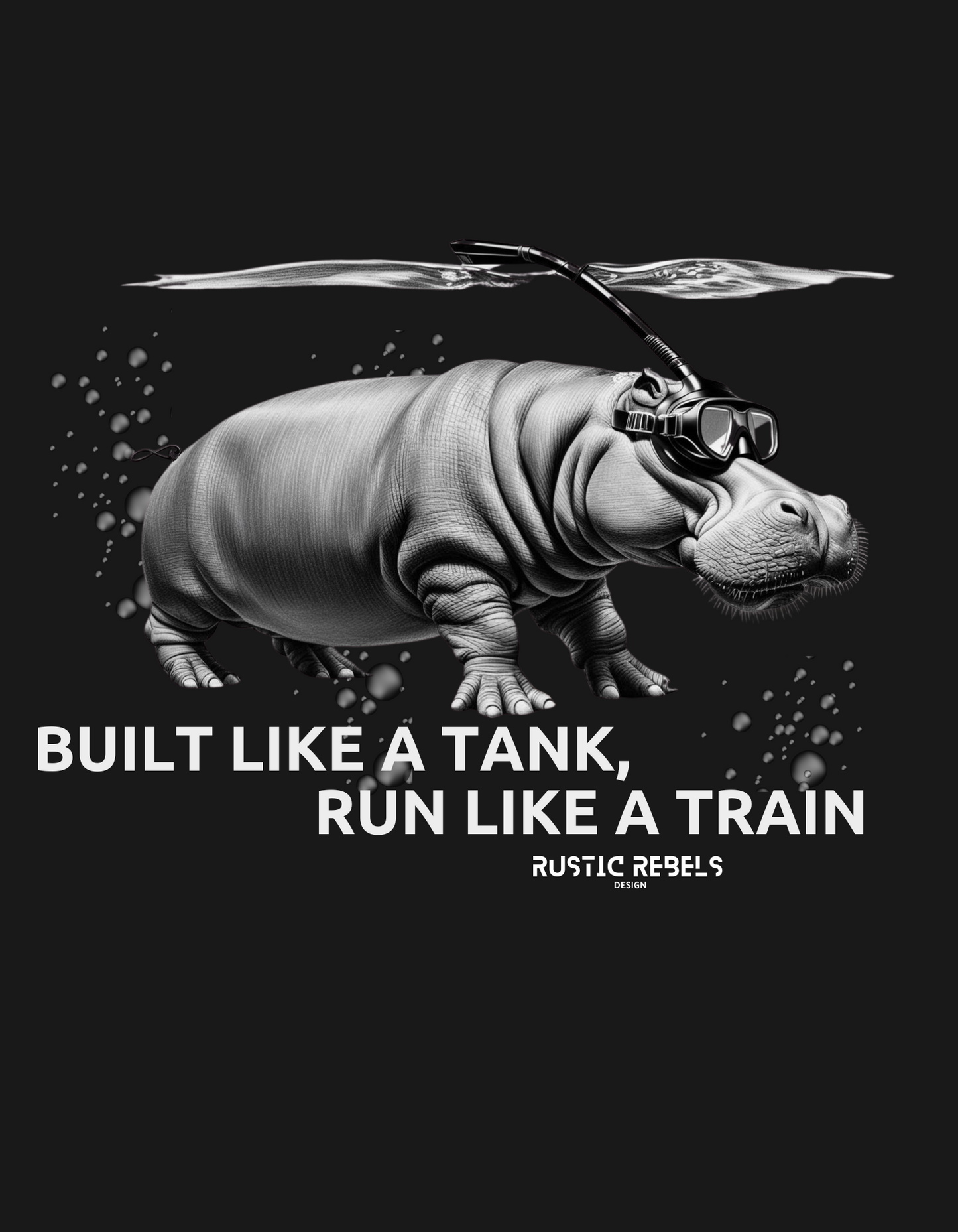 Kurzarm T-Shirt "Hippo"