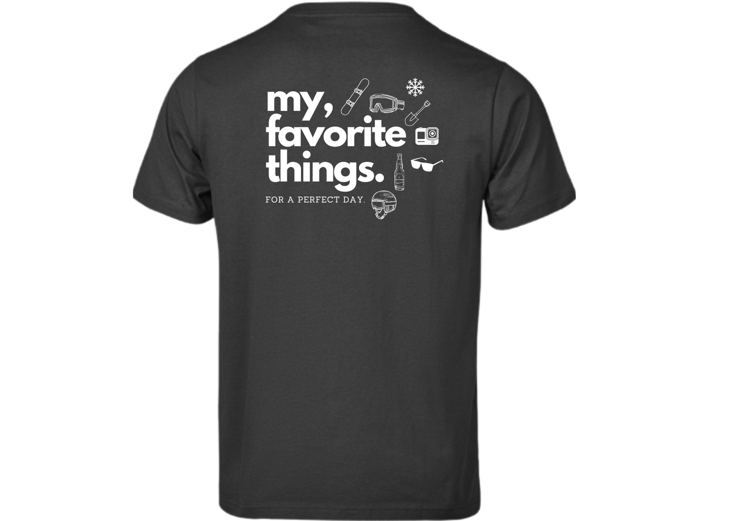 Kurzarm T-Shirt "Perfect Day Snowboard"