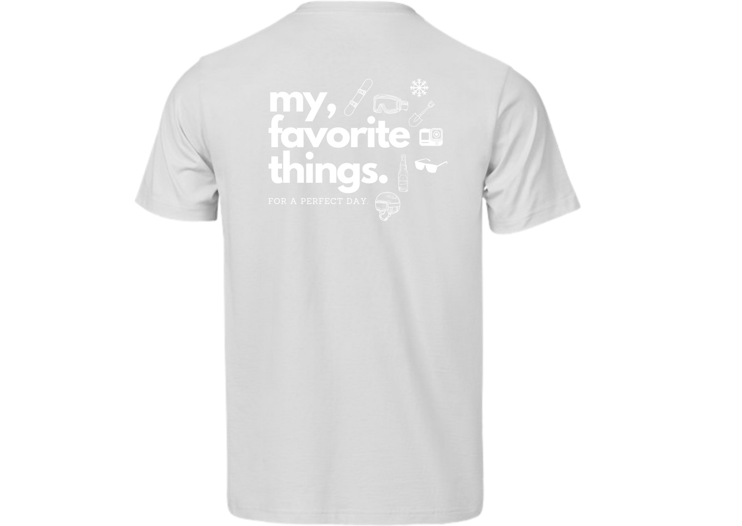 Kurzarm T-Shirt "Perfect Day Snowboard"