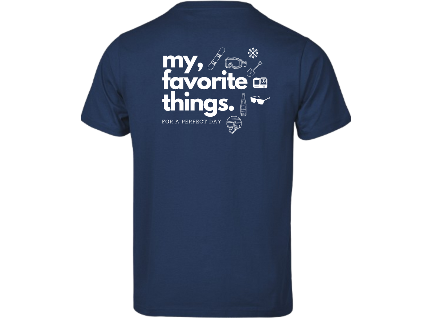 Kurzarm T-Shirt "Perfect Day Snowboard"