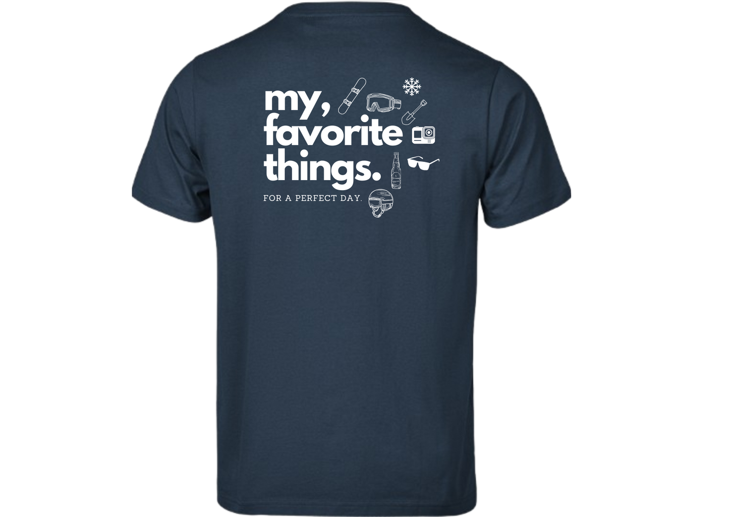 Kurzarm T-Shirt "Perfect Day Snowboard"