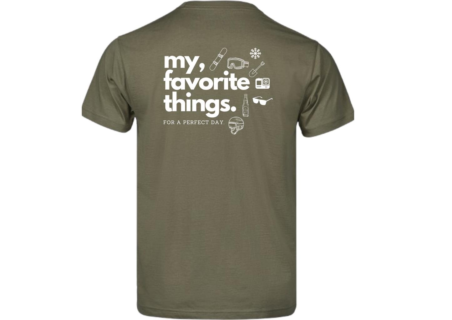 Kurzarm T-Shirt "Perfect Day Snowboard"