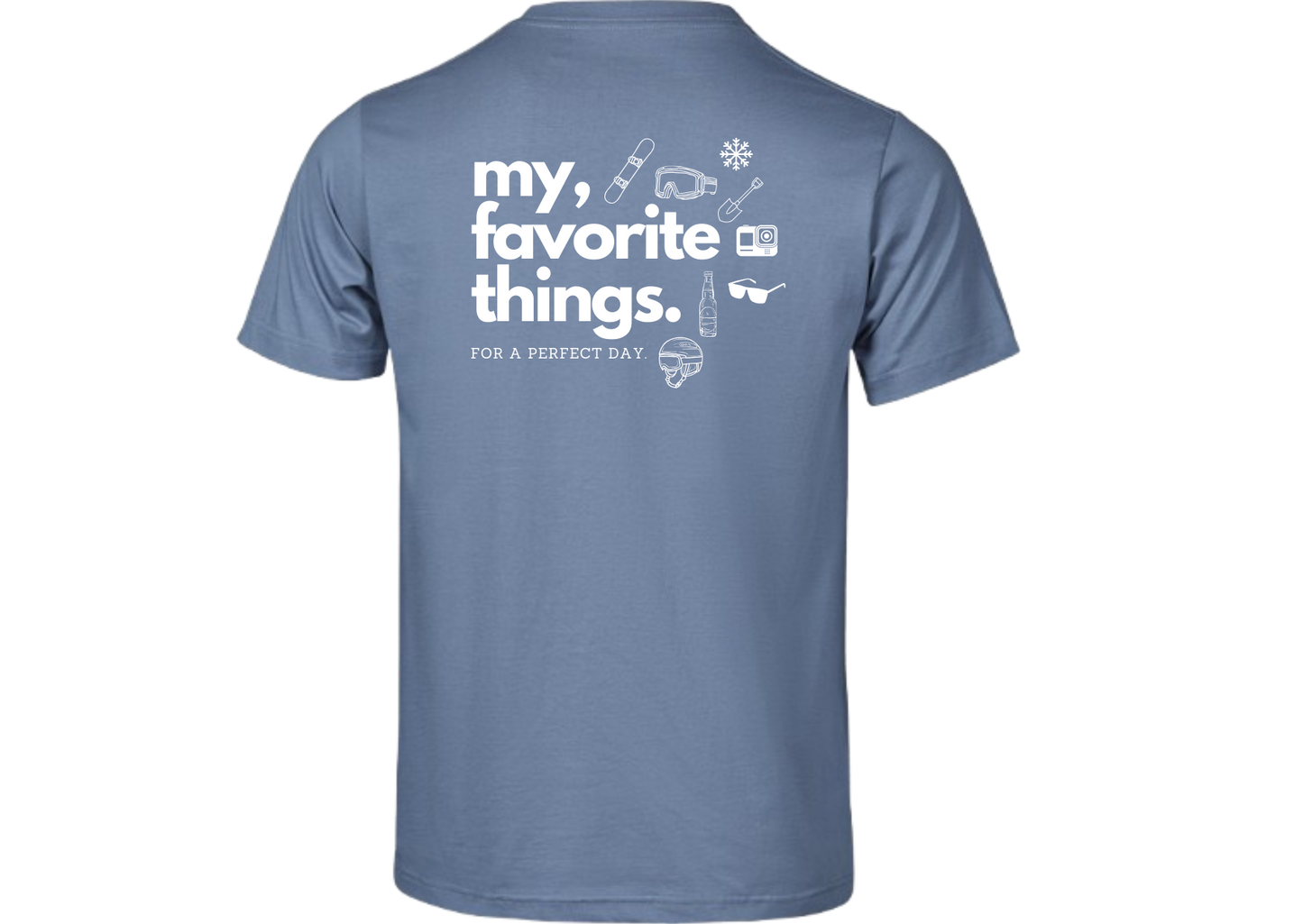 Kurzarm T-Shirt "Perfect Day Snowboard"