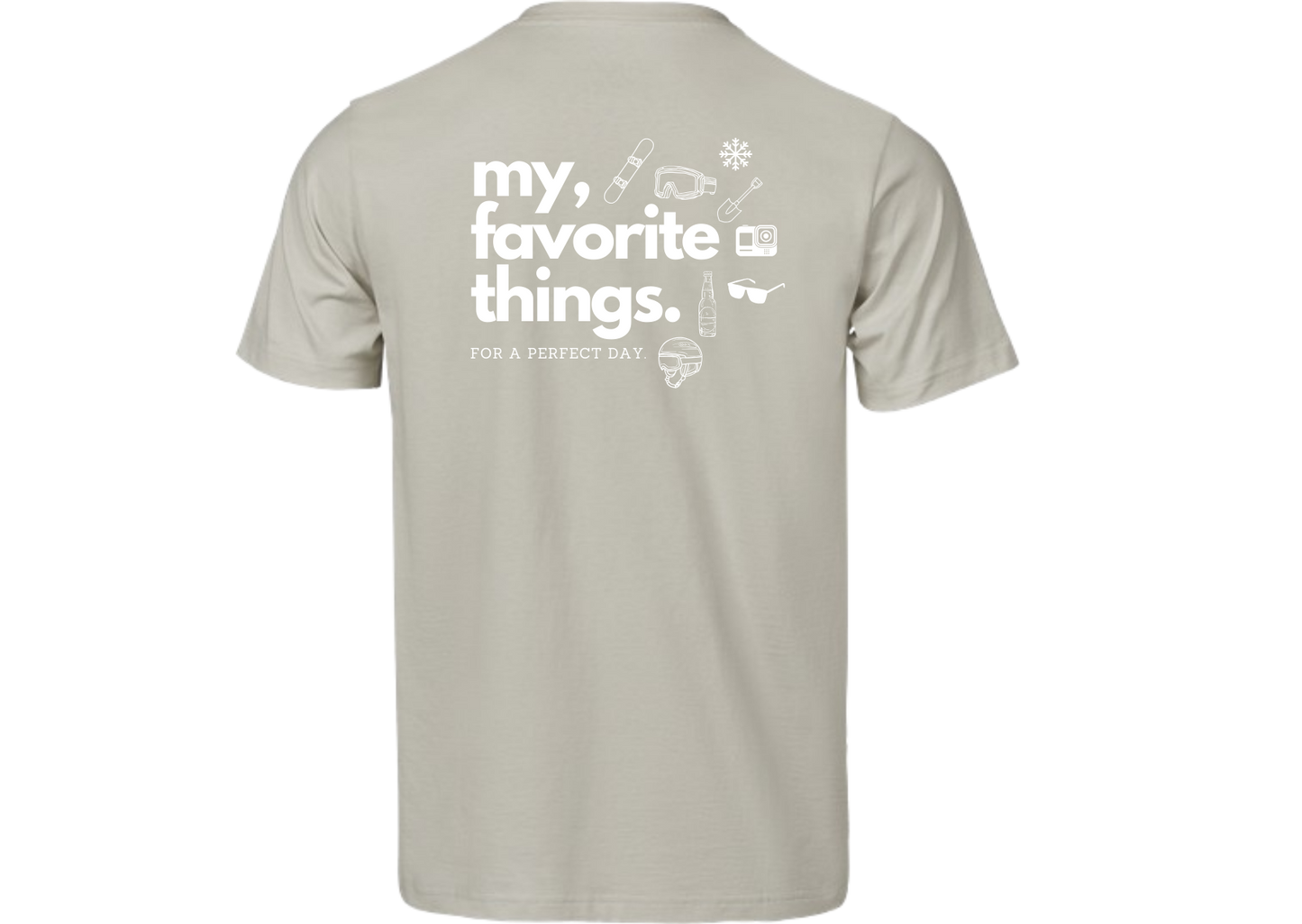 Kurzarm T-Shirt "Perfect Day Snowboard"