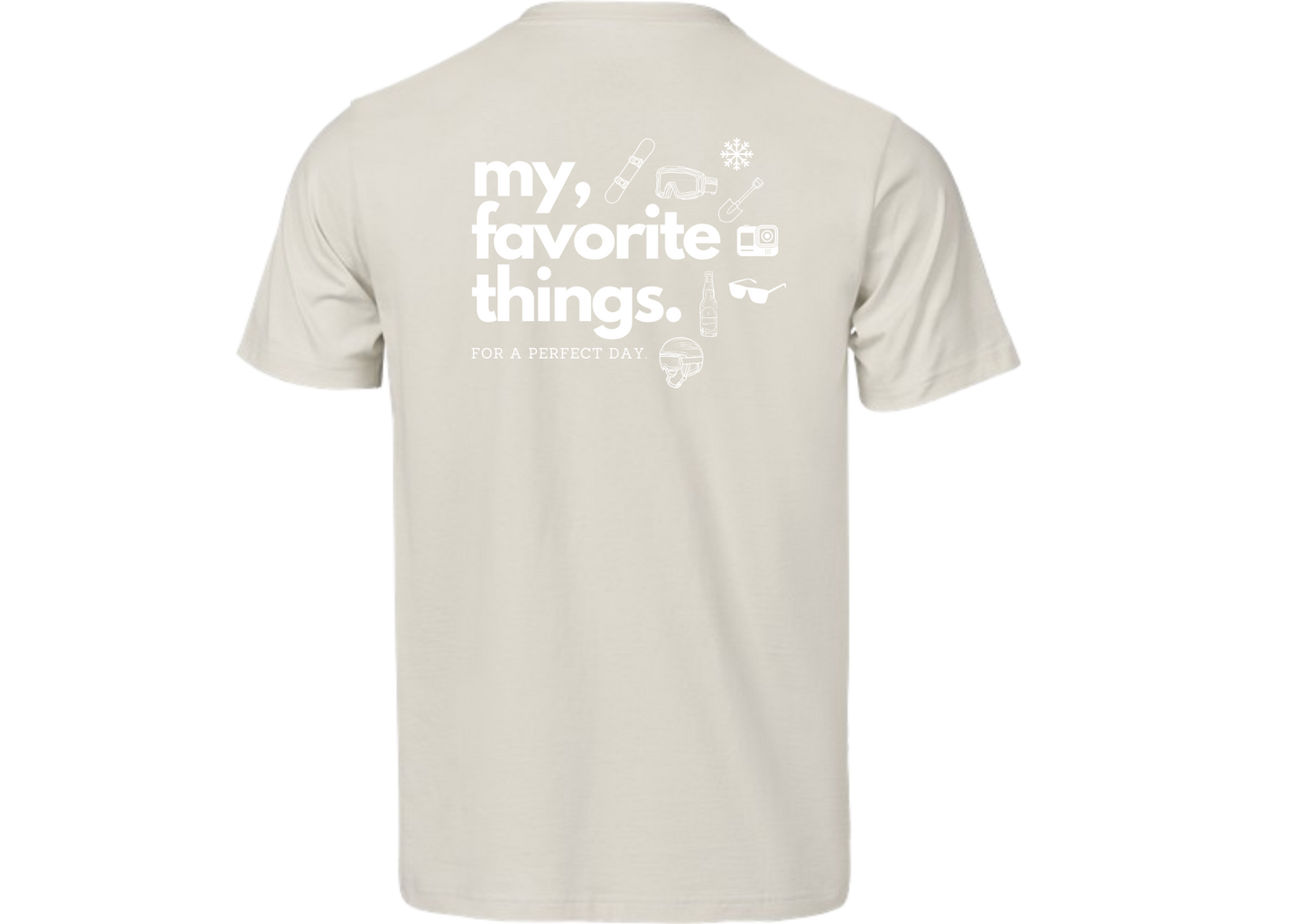 Kurzarm T-Shirt "Perfect Day Snowboard"