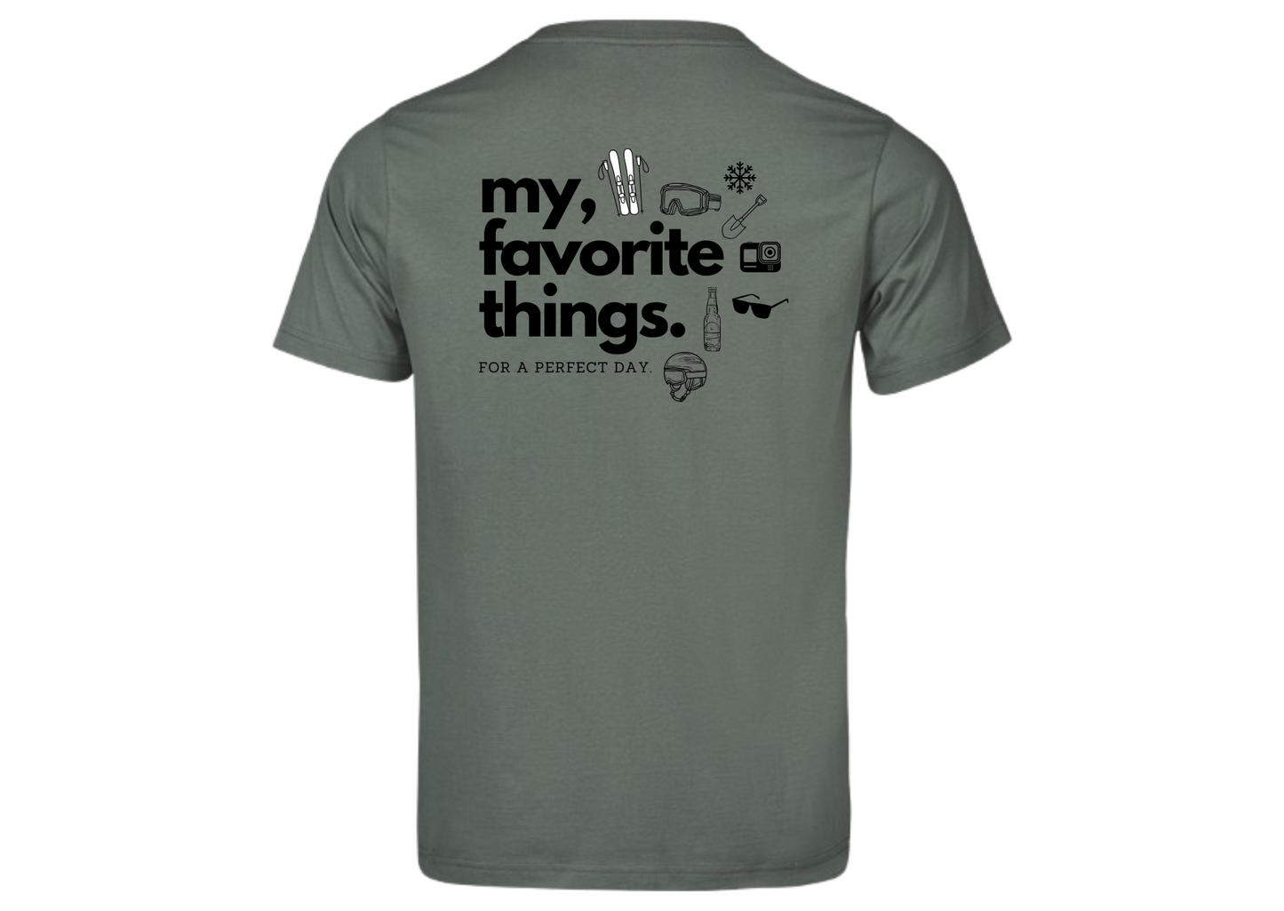 Kurzarm T-Shirt "Perfect Day Ski"