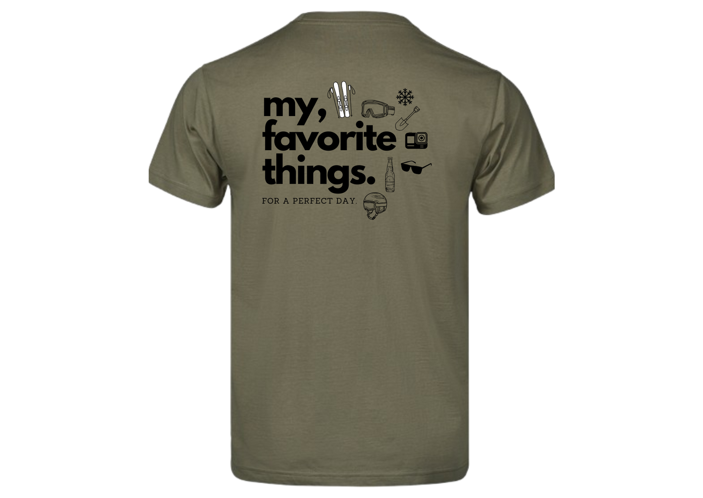 Kurzarm T-Shirt "Perfect Day Ski"