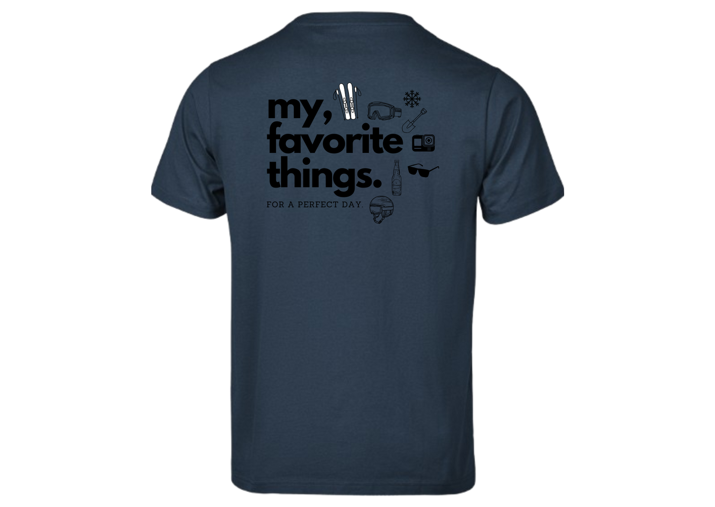 Kurzarm T-Shirt "Perfect Day Ski"