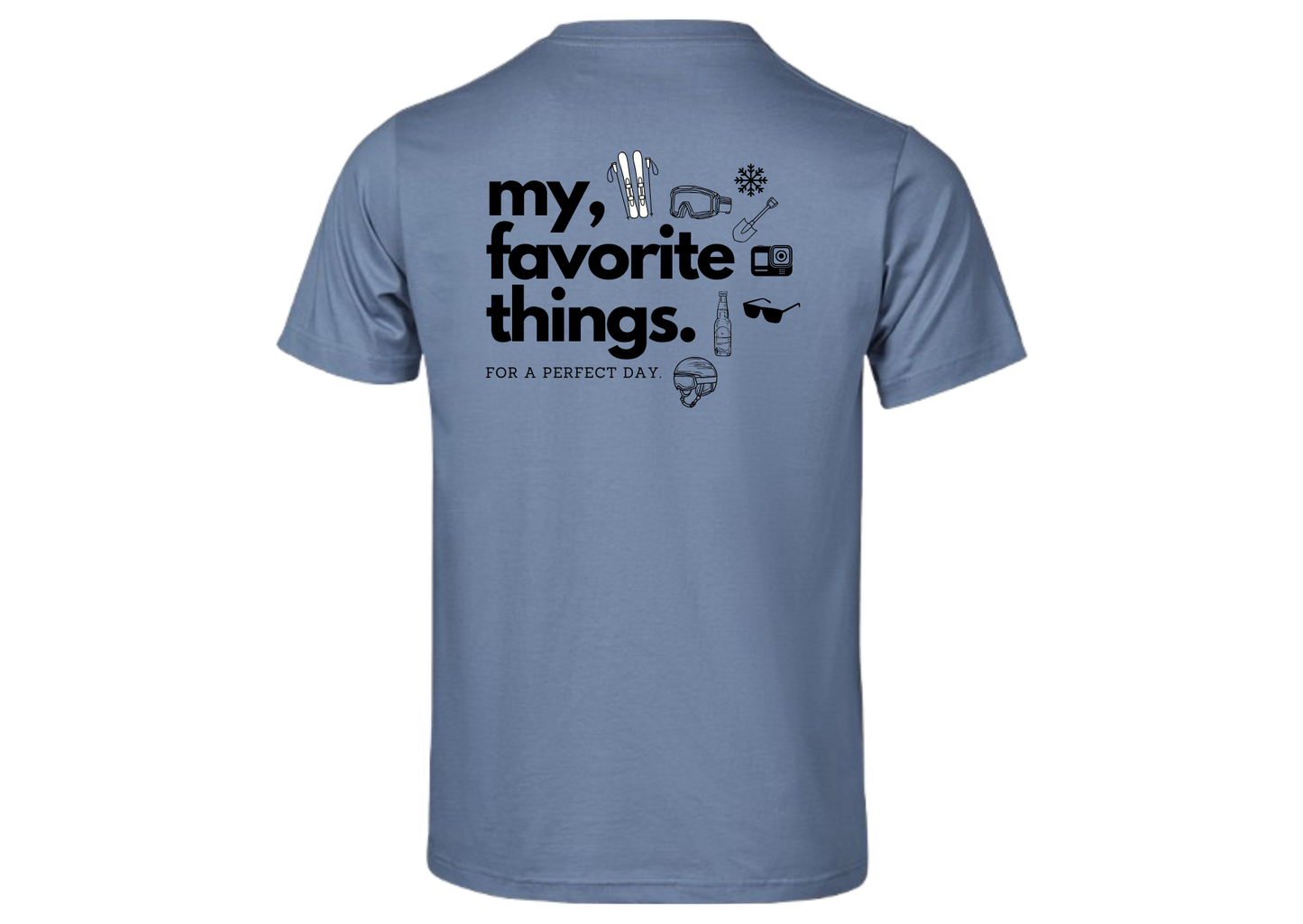 Kurzarm T-Shirt "Perfect Day Ski"