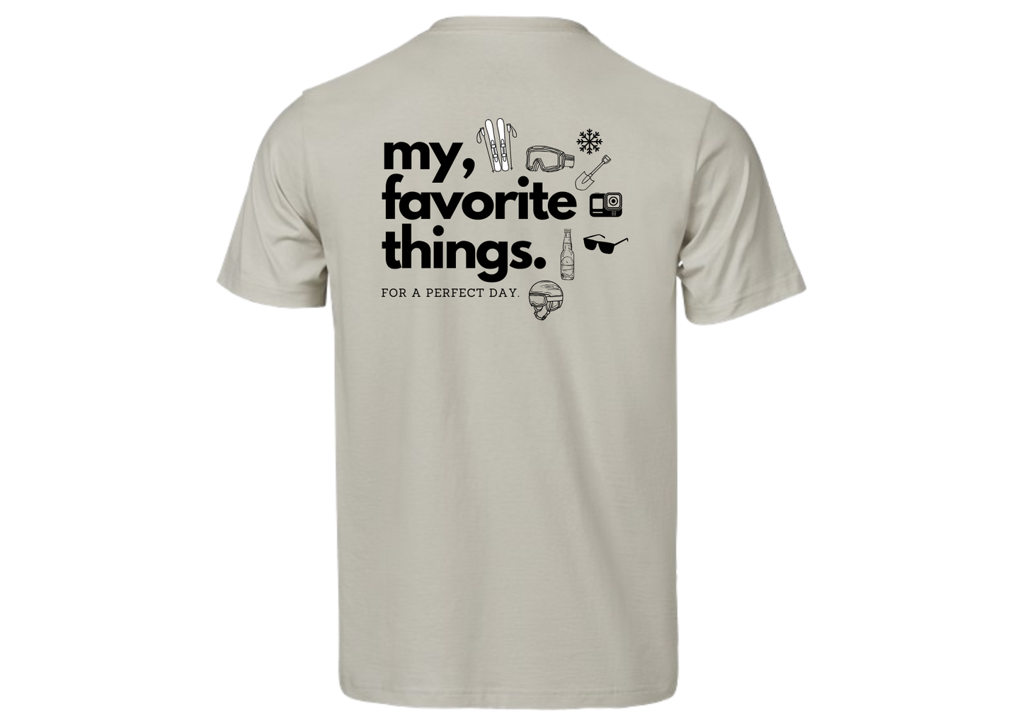 Kurzarm T-Shirt "Perfect Day Ski"