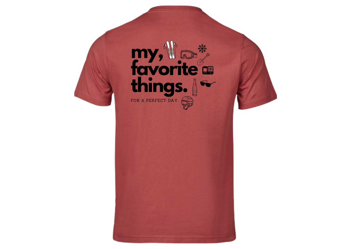 Kurzarm T-Shirt "Perfect Day Ski"