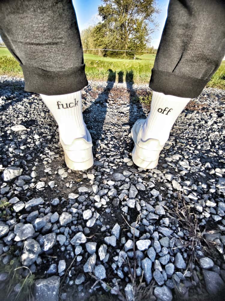 Socken "F** off"