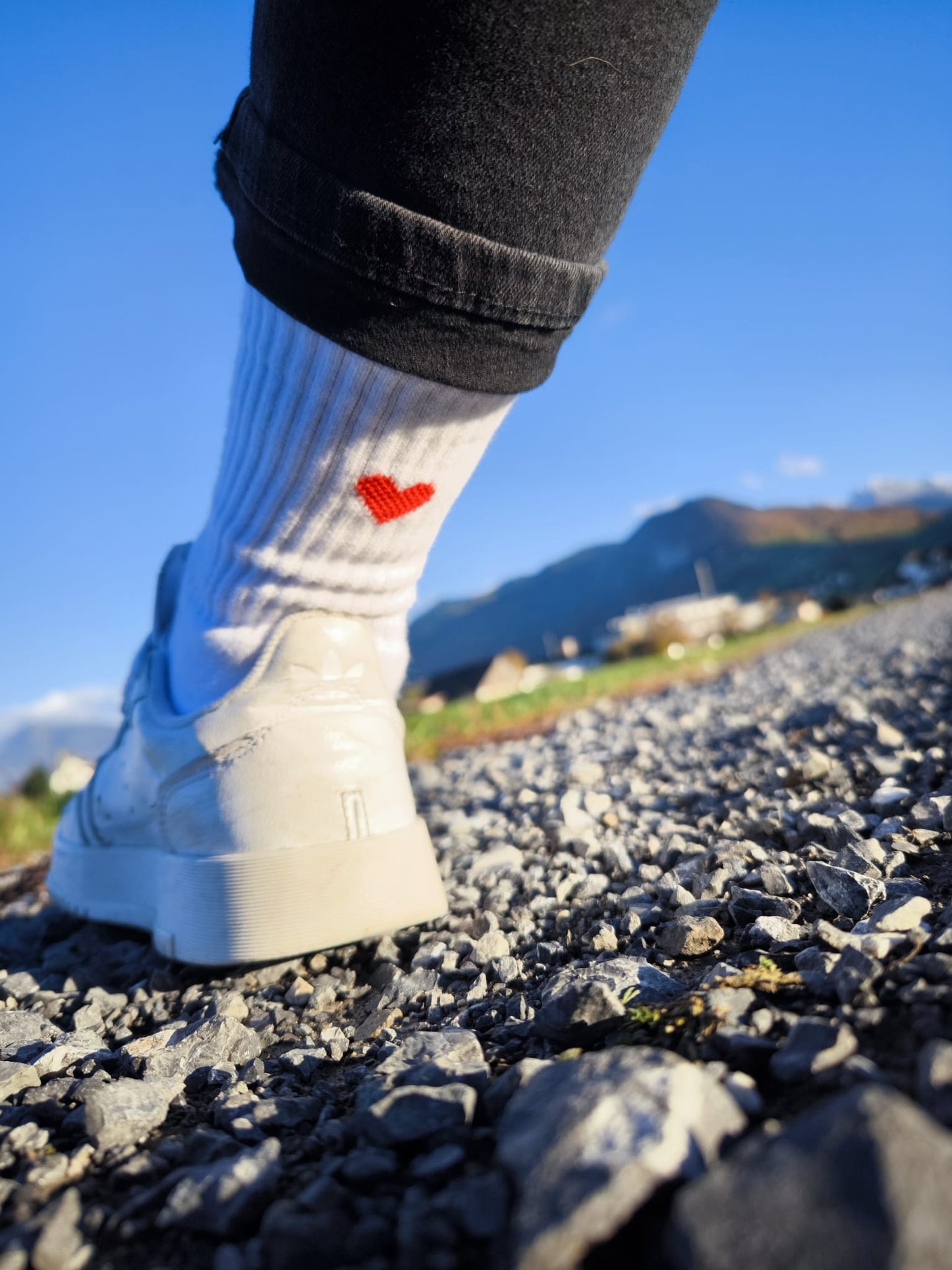 Socken "rotes Herz"